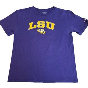 Youth Champion Purple LSU Tigers Arch Over Logo T-Shirt Boys Youth Large
